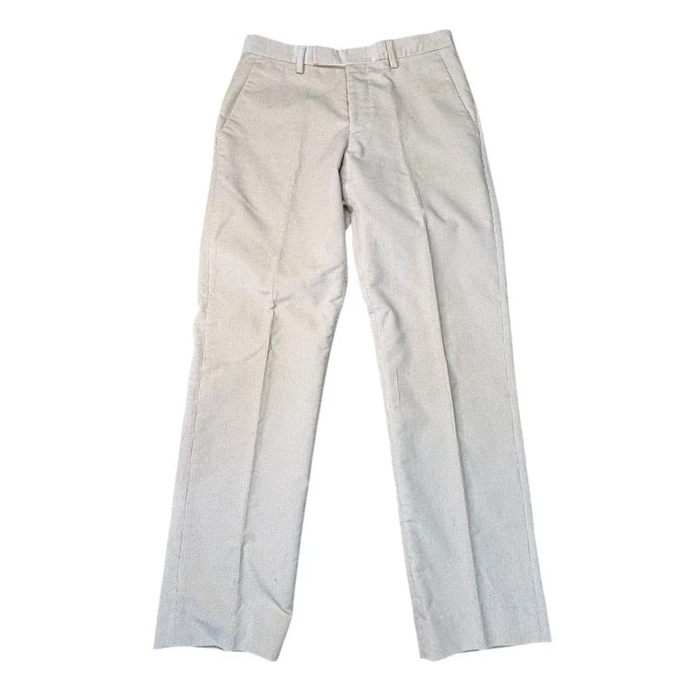 Salvatore Ferragamo Men's Beige Corduroy Dress Pants‎ Size 46 Waist 30 Inseam